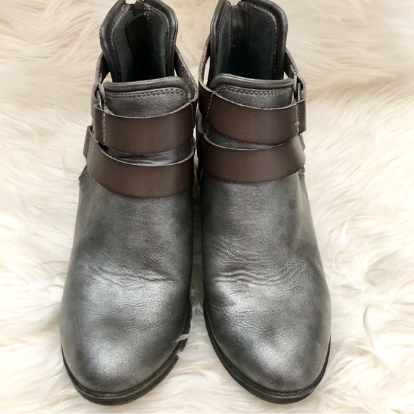 Blowfish leather ankle boots in pewter/brown - Picture 3 of 8